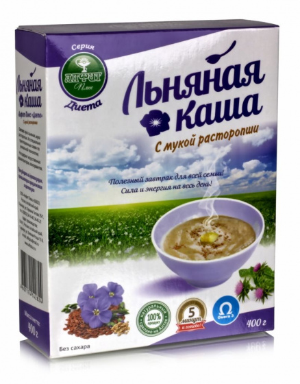 Льняная каша с мукой расторопши "Диета Алфит Плюс" , 400гр