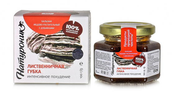 Бальзам медово-растительный "Натуроник лиственничная губка". Интенсивное похудение. 100гр. Сашера-Мед