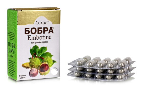 Секрет бобра / Embotinc  при тромбоэмболии \ 30таб по 800мг