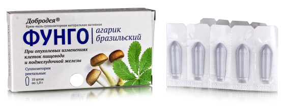 Добродея. Фунго Агарик бразильский (при опухолевых изменениях пищевода и поджелудочной) 10шт по 1г