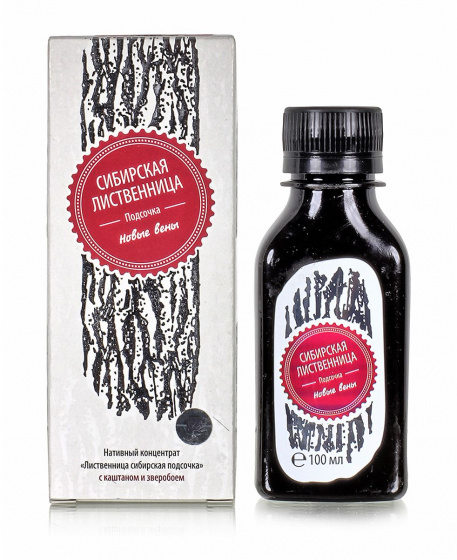 Лиственница сибирская подсочка. С каштаном и зверобоем (новые вены) 100мл.