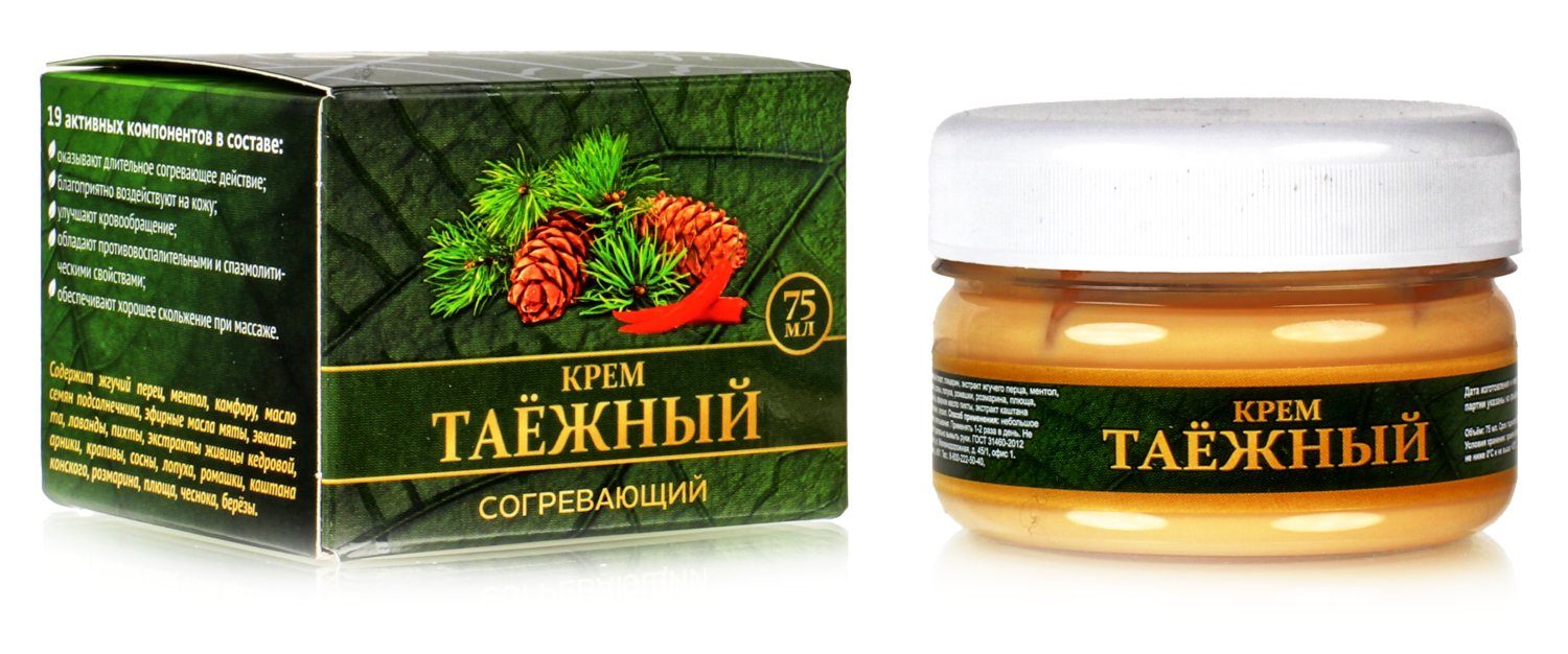 Крем согревающий Таежный, 75мл