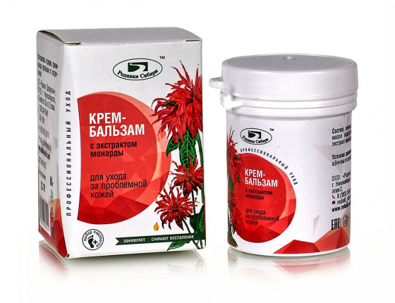 Монарда. Крем-бальзам против себореи, экземы, угрей, шелушений, 60 г
