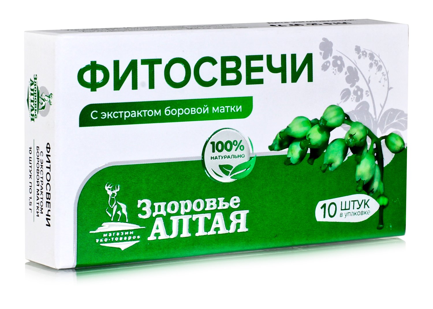 Фитосвечи с экстрактом боровой матки 10 шт.