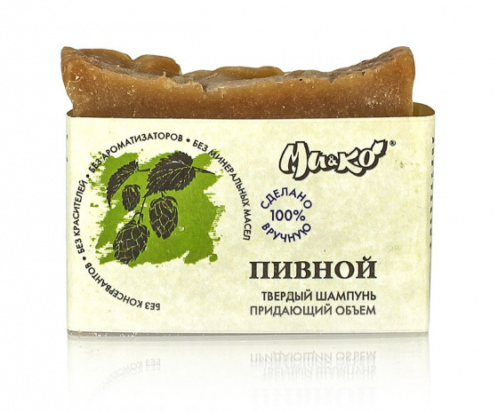 Твердый шампунь "Пивной", придающий объем 75гр. Ми&Ко. Препятствует выпадению