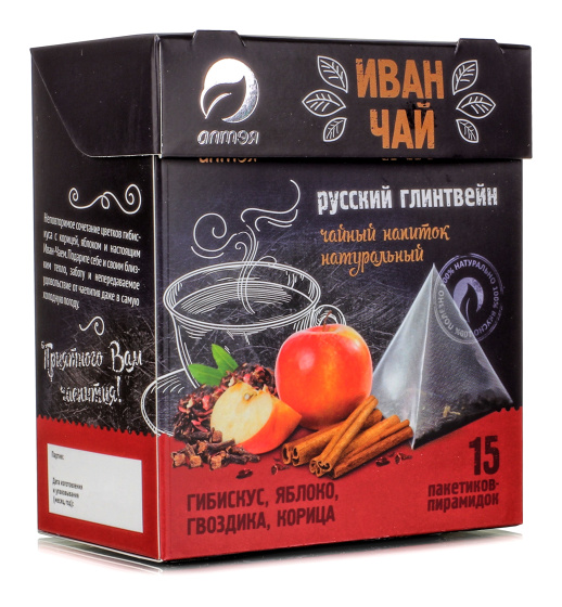 Глинтвейн Иван чай, корица, яблоко, гвоздика, 15 пакетиков-пирамидок
