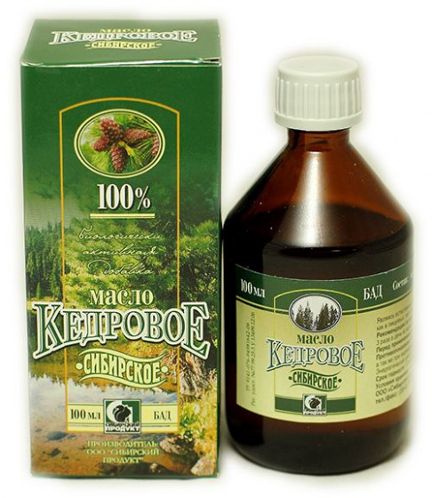 Масло кедровое сибирское 100мл.
