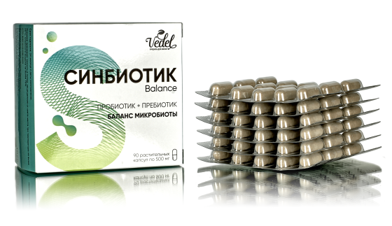 СИНБИОТИК balance Пробиотик + Пребиотик ( 90 капс ) для восстановления микробиоты кишечника