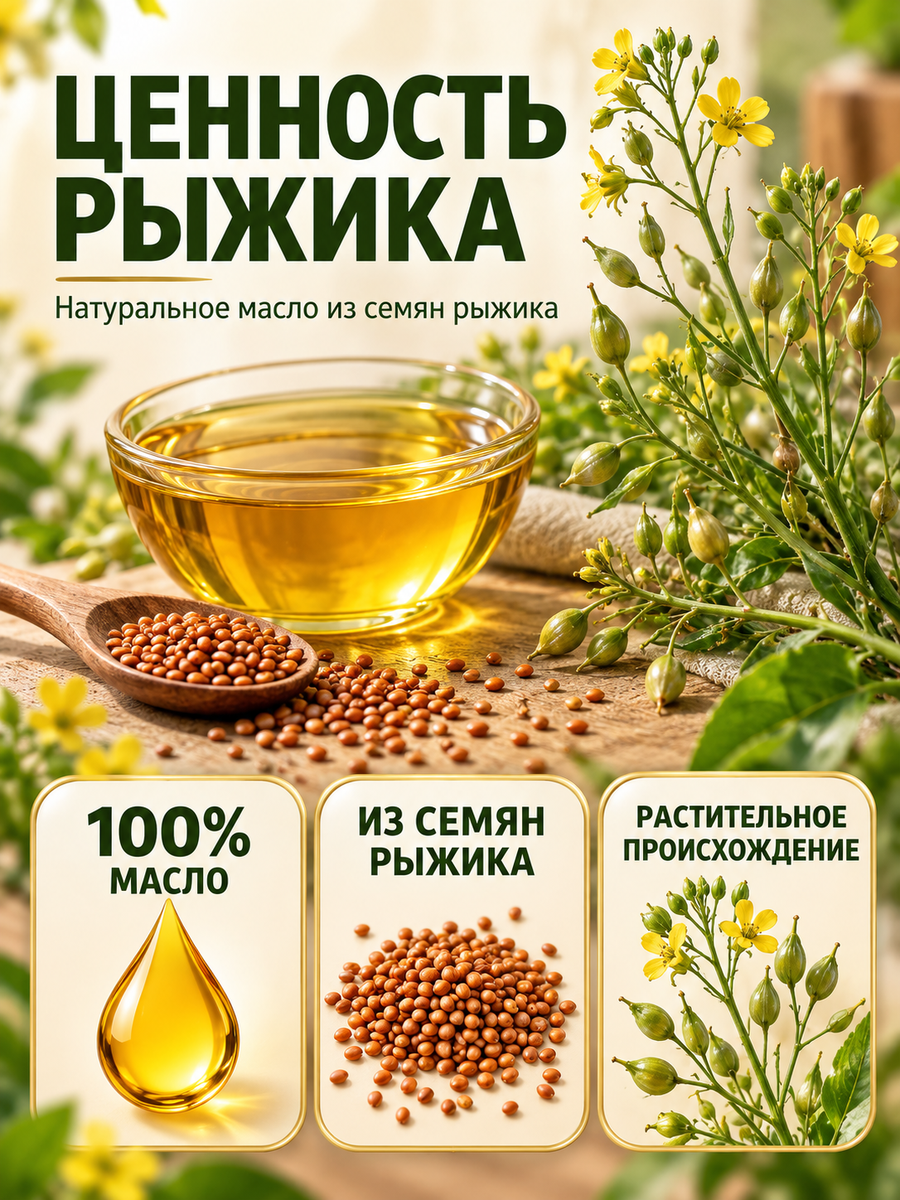 Масло Рыжиковое (250мл) Алтайское холодного отжима. Original Altay