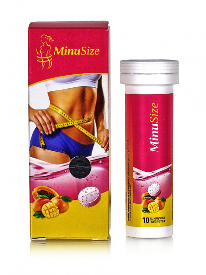 MinuSize. Минусайз для интенсивного снижения массы тела. 10 шипучих таблеток.