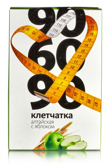 Клетчатка "Алтайская 90х60х90" с яблоком. 15 пакетиков