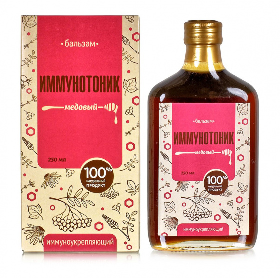 Медовый бальзам "Иммунотоник". Мед и травы для иммунитета