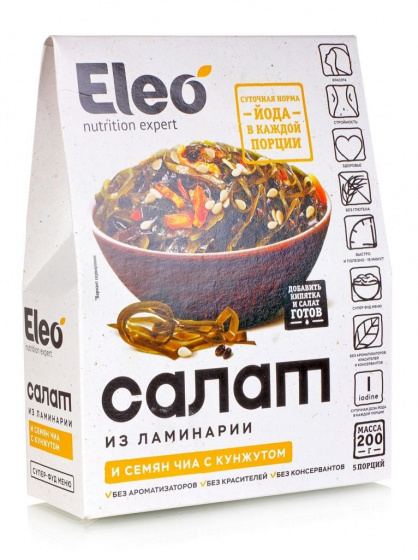 Салат из ламинарии и семян чиа с кунжутом Eleo, 150гр.