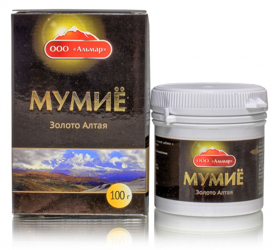 Мумие очищенное алтайское "Золото Алтая", 100 г Алтайское мумие