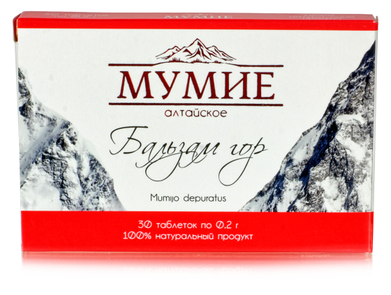 Мумие алтайское "Бальзам гор", 30 таблеток.