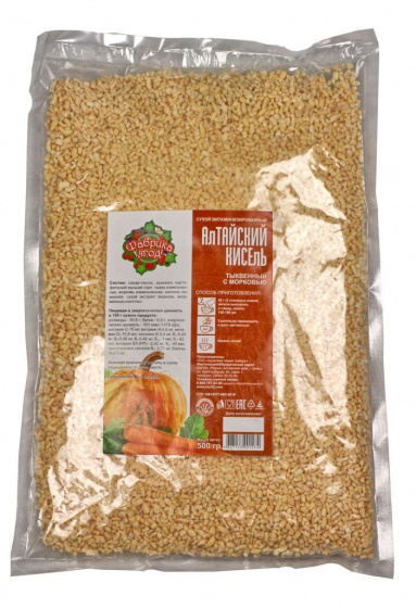 Алтайский кисель быстрого приготовления Тыквенно морковный, 500гр.