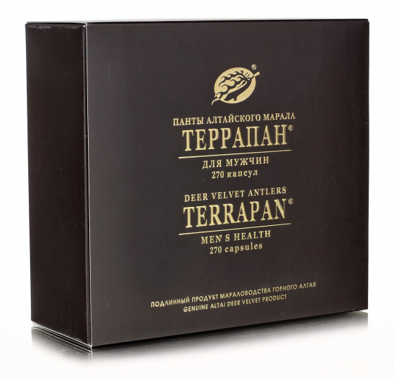 ТерраПан для мужчин 270 капс  / витамины с цинком и пантами алтайского марала, мужские витамины