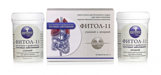 Фитосбор. Фитол-11. Для лечения и профилактики легочных заболеваний. (30 брикетов утро + 30 брикетов вечер)