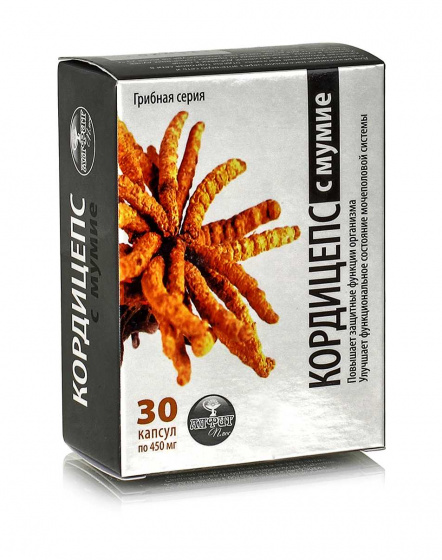 Гриб Кордицепс с мумие, 30 кап / Грибная серия