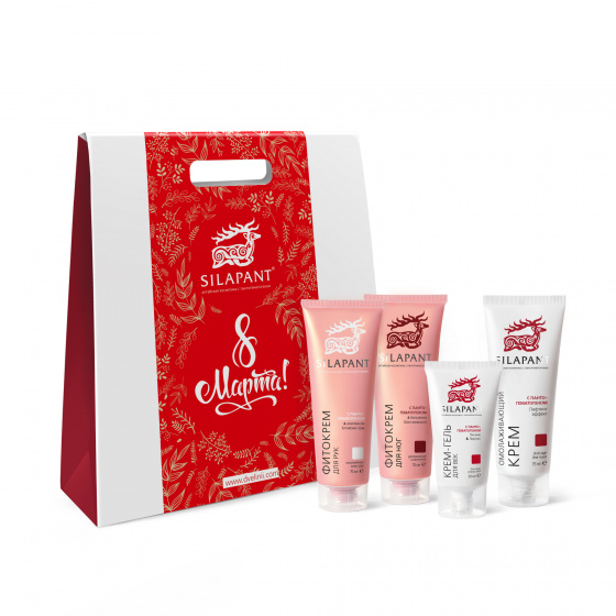 Силапант набор для лица Крем для лица + крем-гель д/кожи вокруг глаз + фитокремы для рук и ног