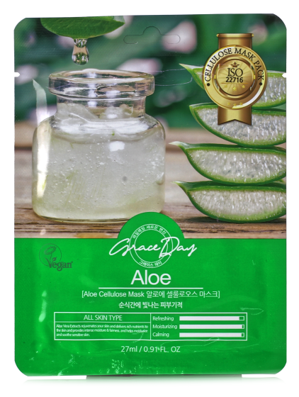 Маска тканевая для лица с алоэ 27 мл