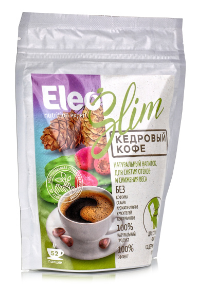 Кедро кофе Слим детокс от отеков, 130г Кофе без кофеина для похудения