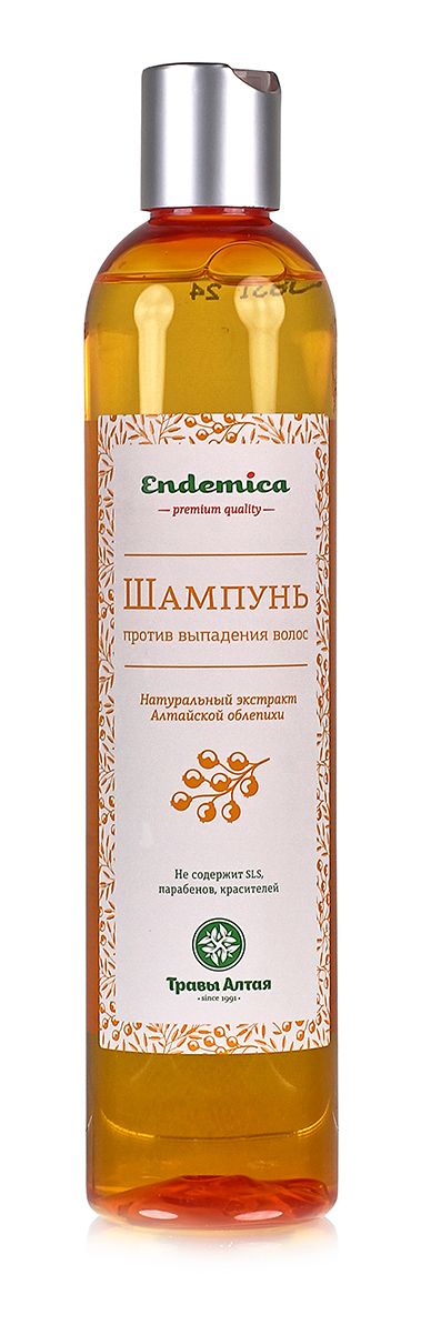Шампунь "Endemica" против выпадения волос (натуральный экстракт Алтайской облепихи) 350мл.