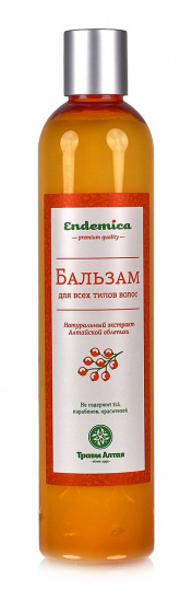 Бальзам "Endemica" для всех типов волос (натуральный экстракт Алтайской облепихи) 350мл.