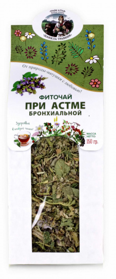 Травяной чай Астма, бронхит, приступ кашля, пневмония, 150 гр. Ручной сбор алтайские травы