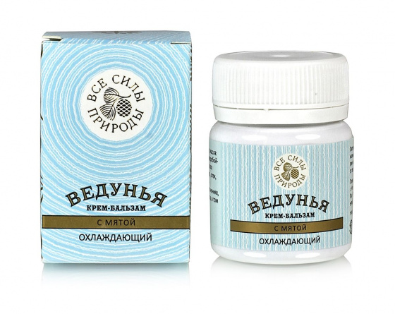 Крем-бальзам "Ведунья" с мятой. Охлаждающий, 40 г