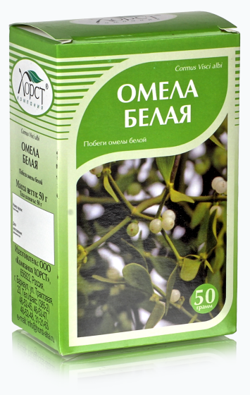 Омела белая побеги 50гр алтайские травы очищает сосуды, холестерин