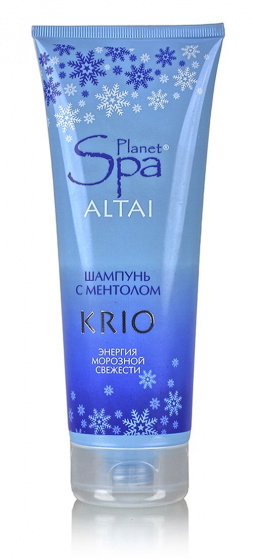 Шампунь с ментолом KRIO "Planet SPA". С охлаждающим эффектом, не содержит лаурил сульфатов!