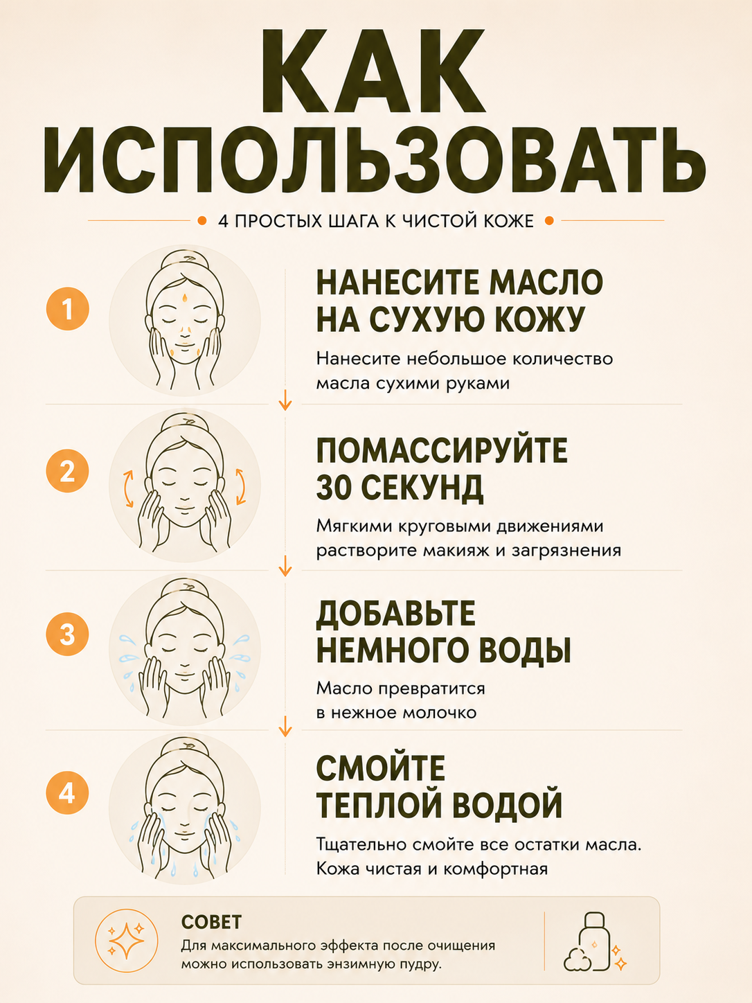 Гидрофильное масло, 110 мл для очищения кожи лица всех типов