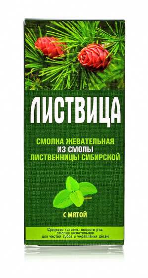 Смолка лиственничная "Листвица", с мятой 4шт по 0,8гр