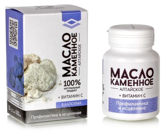 Каменное масло Алтайское + Витамин C 30 капс