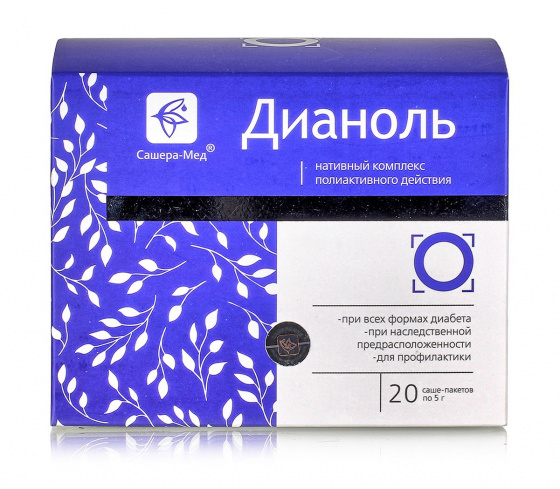 Дианоль при диабете саше пакеты, 20шт / снижают сахар