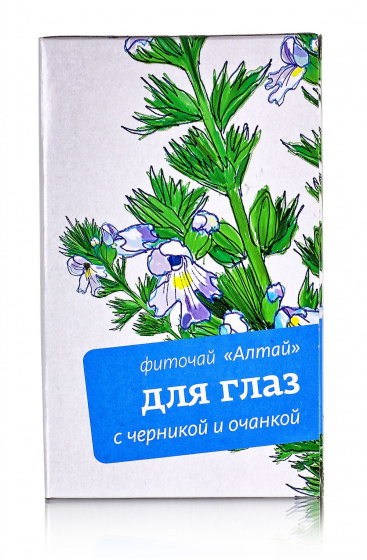Фиточай Алтай № 09 "Для глаз с черникой и очанкой". 30 ф/п