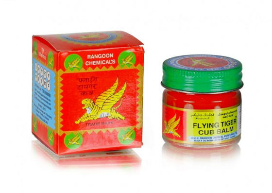 Бальзам для тела согревающий красный Летающий тигр, 15г. Индия