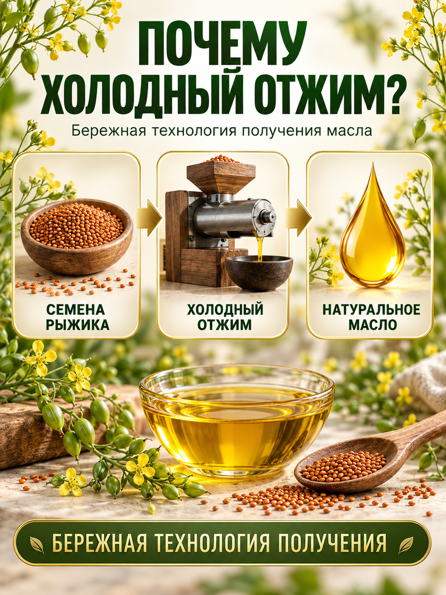 Масло Рыжиковое (250мл) Алтайское холодного отжима. Original Altay