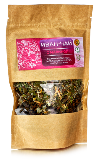 Иван-чай с Листом малины, ферментированный 75гр