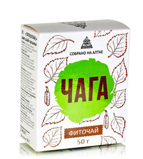 Чага измельчённый берёзовый гриб, 50гр.