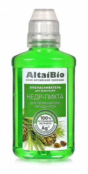 Ополаскиватель для полости рта, профилактика пародонтоза Кедр-Пихта 200 мл.