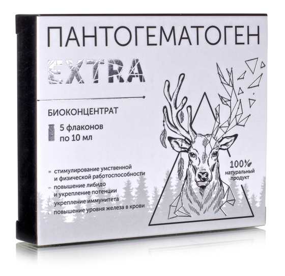 Пантогематоген жидкий EXTRA Биоконцентрат, 5 флаконов