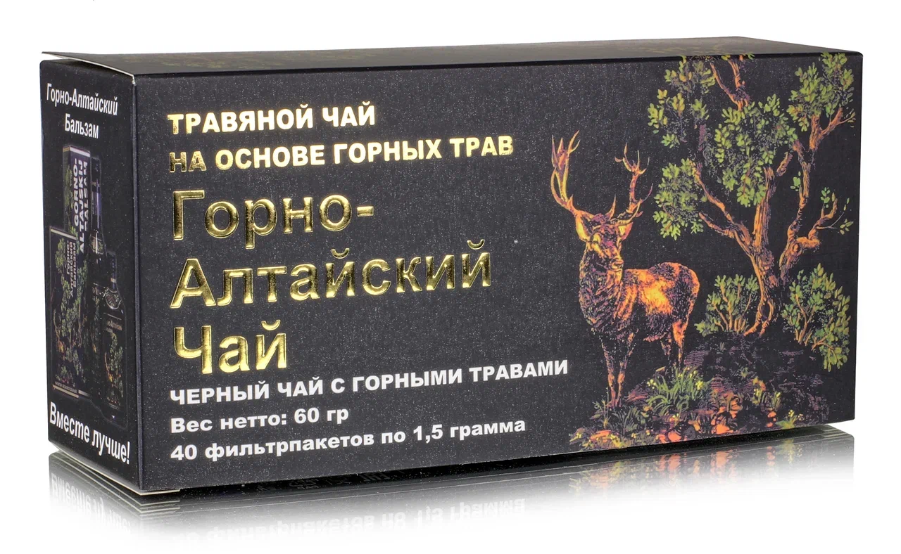 Горно Алтайский черный чай с травами, 40 ф/п купить в Москве в одном из  наших магазинов или с бесплатной доставкой по Москве в интернет-магазине по  низкой цене. Рецепты, применение, отзывы.