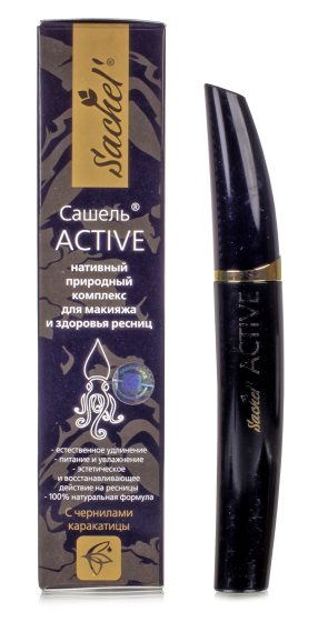 Сашель Чёрная тушь для ресниц с чернилами каракатицы, 12 мл.