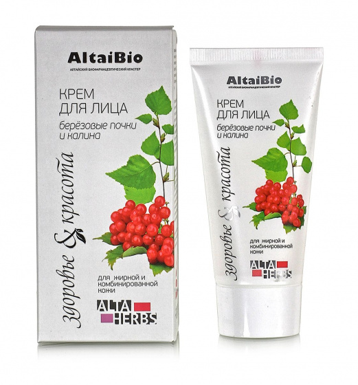 Крем для лица для жирной и комбинированной кожи Алтайбио 50 мл.