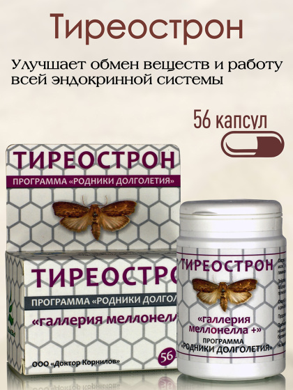 Тиреострон ( 56 капсул ) улучшает обмен веществ и работу всей эндокринной системы