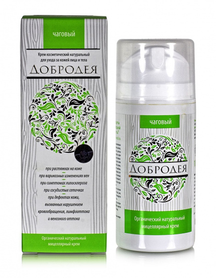Крем-молочко "Добродея" чаговый в мицеллярной форме 100 мл.