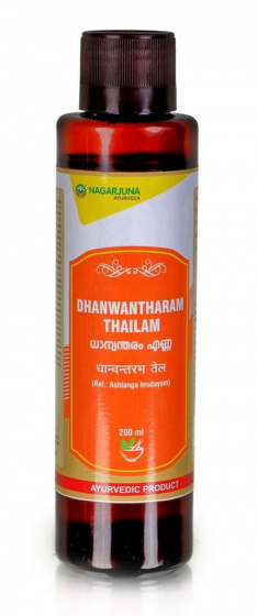 Массажное масло для тела Дханвантхарам тайлам Нагарджуна, DHANWANTHARAM THAILAM, 200мл. Индия