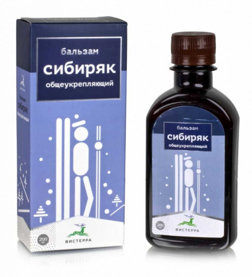 Бальзам иммунный Сибиряк без сахара, Вистерра 200мл.